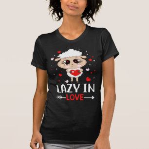 Lazy in Love Sheep for Valentine's Day Singles T-Shirt