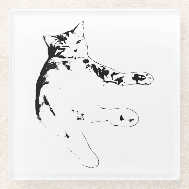 Lazy Lounge Glass Coaster (Front)