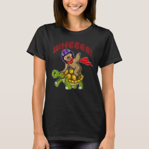 lazy lover sloth turtle cute for animals lover T-Shirt