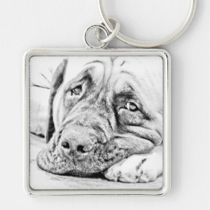 Lazy Mastiff Key Ring