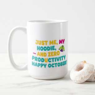Lazy October Funny Quote Fall Humour Design Coffee Mug