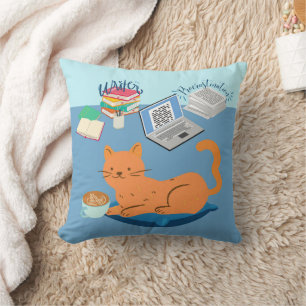 Lazy Orange Cat Cushion
