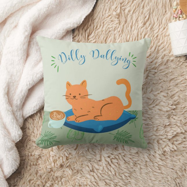 Lazy Orange Cat Cushion (Blanket)