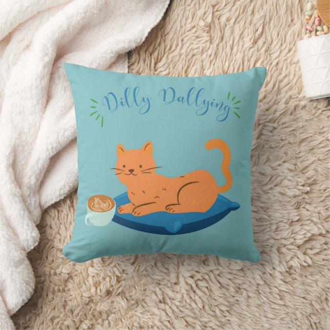  Lazy Orange Cat Cushion (Blanket)