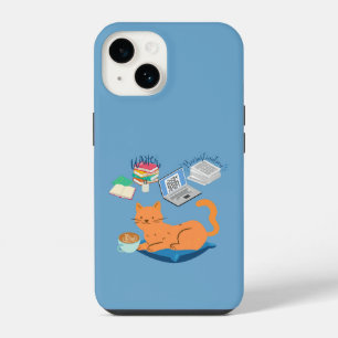 Lazy Orange Cat iPhone 14 Case