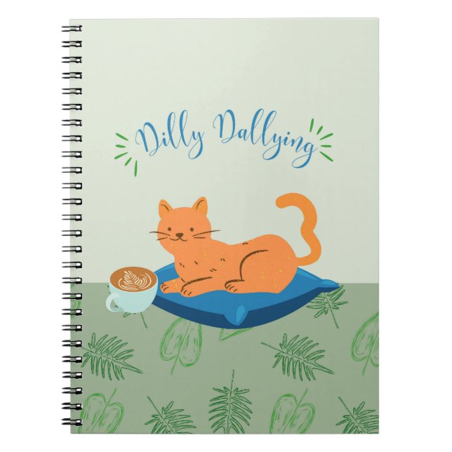 Lazy Orange Cat Notebook (Front)