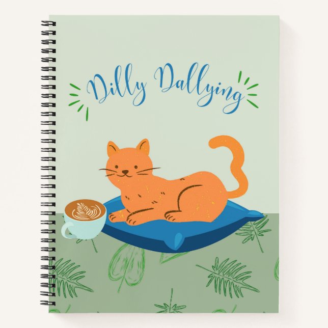 Lazy Orange Cat Notebook (Front)