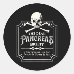 Lazy Pancreas Club Type One Diabetes T1d Awareness Classic Round Sticker