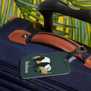 Lazy Panda Bear   Luggage Tag