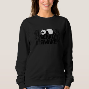 Lazy Panda Chinese Eating Bamboo Animals Bear 3 Sweatshirt