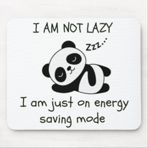 lazy panda funny mouse pad