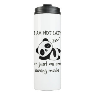 lazy panda funny thermal tumbler
