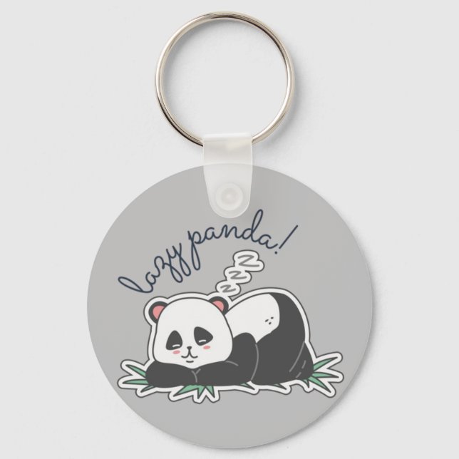 Lazy Panda Key Ring (Front)