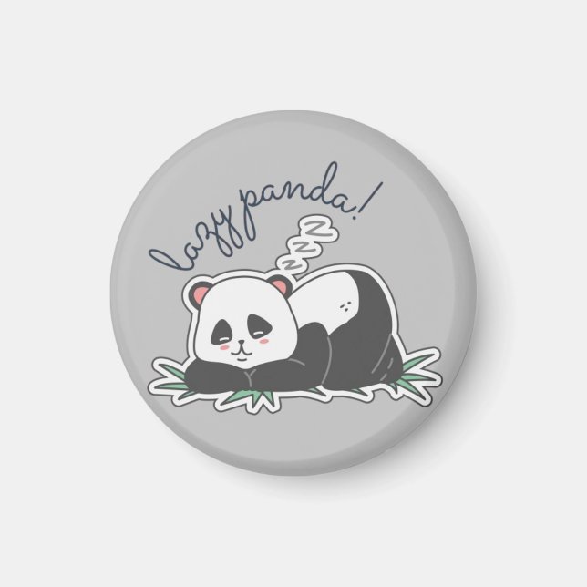 Lazy Panda Magnet (Front)