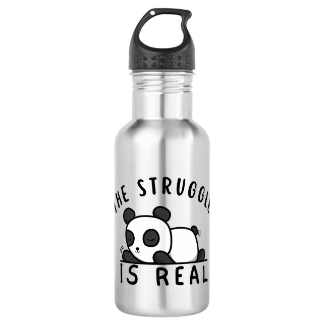 Lazy Panda The Struggle Is Real 710 Ml Water Bottle (Front)