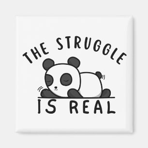 Lazy Panda The Struggle Is Real Magnet