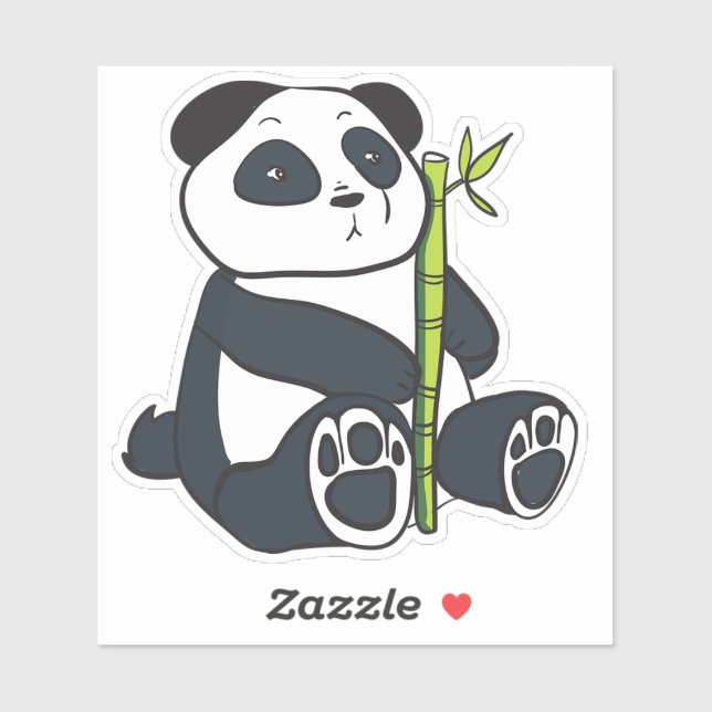  “Lazy Panda Vibes” Cute Animal Sticker (Sheet)