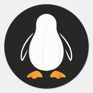 Lazy Penguin Costume Adul Classic Round Sticker