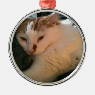 Lazy, Relaxed Cat Metal Tree Decoration