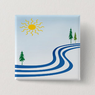Lazy River 15 Cm Square Badge