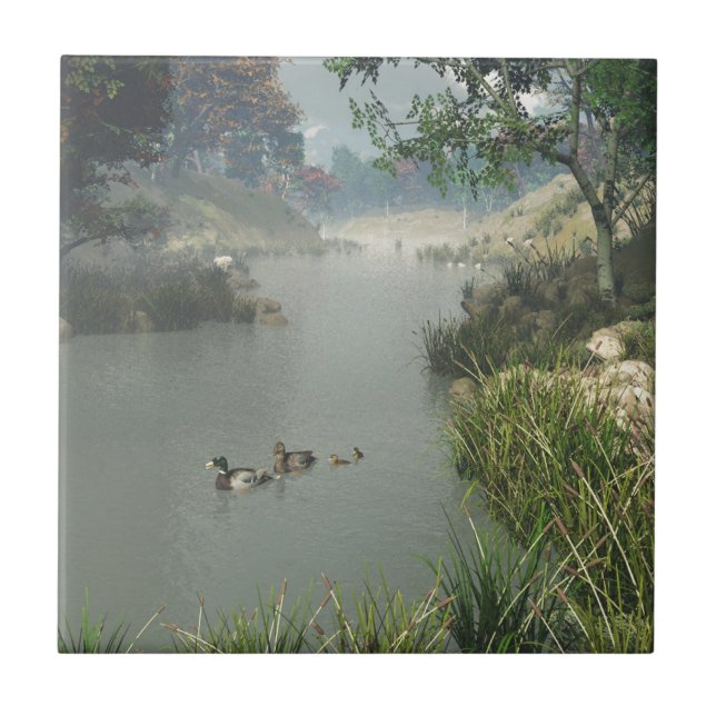 Lazy River Ceramic Tile (Front)