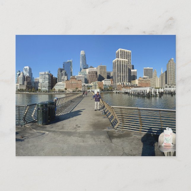 Lazy San Francisco Sunday Morning Embarcadero Holiday Postcard (Front)