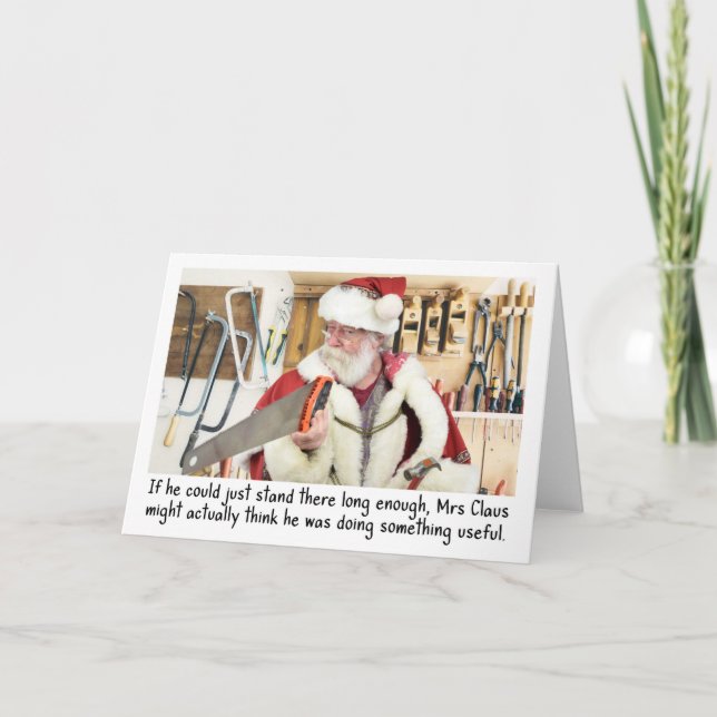 Lazy Santa Holiday Card (Front)