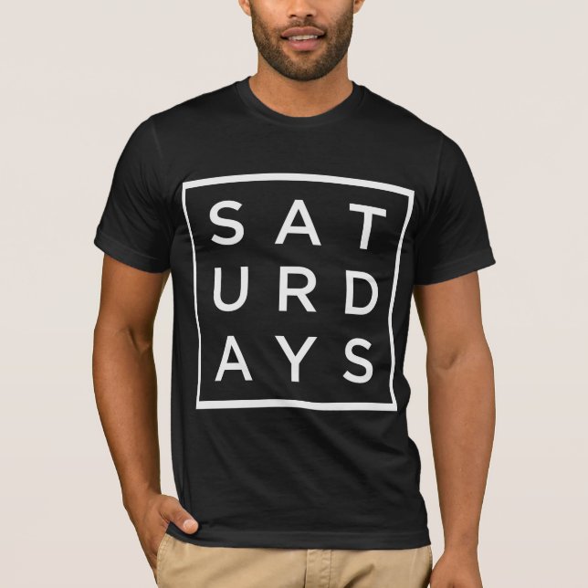 lazy saturday square type tee (Front)