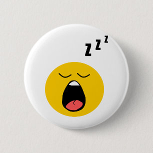Lazy sleeping 6 cm round badge
