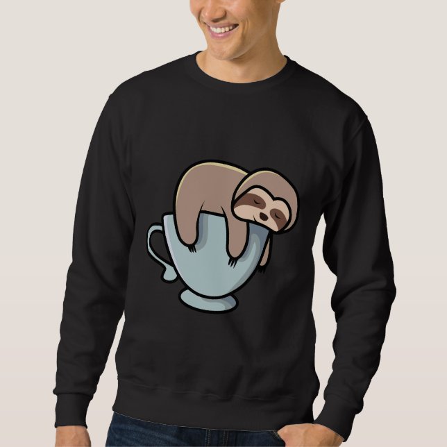 Lazy Sloth Coffee Sweatshirt (Front)
