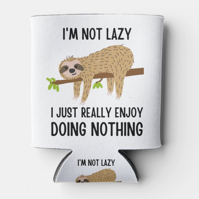 Lazy Sloth Doing Nothing Can Cooler (Front)