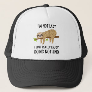 Lazy Sloth Doing Nothing Trucker Hat