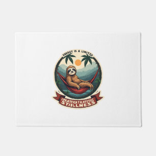 Lazy Sloth Humour Shirt Selective Effort Vintage Doormat