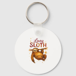 Lazy Sloth in Alcohol Ink Classic T-Shirt Key Ring