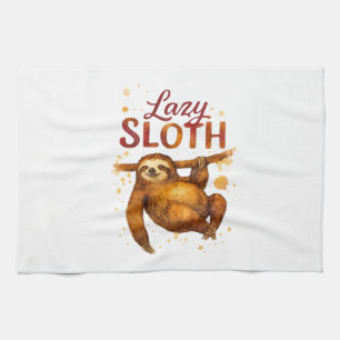 Lazy Sloth in Alcohol Ink Classic T-Shirt Tea Towel