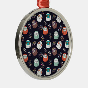 Lazy Sloth Metal Ornament