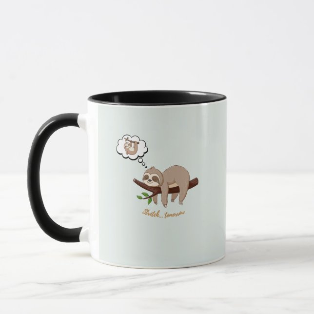 Lazy Sloth Mug – Funny Relaxing Vibes Gift (Left)