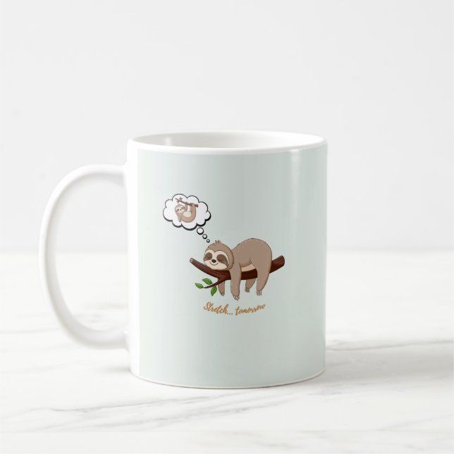 Lazy Sloth Mug – Funny Relaxing Vibes Gift (Left)
