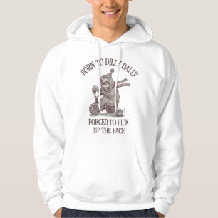 Lazy Sloth Retro Bike Cartoon Hoodie
