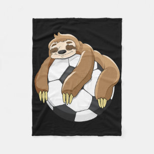 Lazy Sloth Soccer Shirt Soccer Lover Team Byll Kid Fleece Blanket