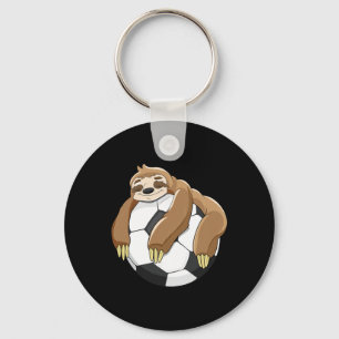 Lazy Sloth Soccer Shirt Soccer Lover Team Byll Kid Key Ring