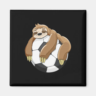 Lazy Sloth Soccer Shirt Soccer Lover Team Byll Kid Magnet