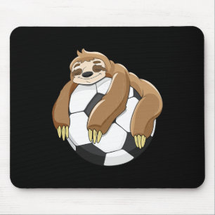 Lazy Sloth Soccer Shirt Soccer Lover Team Byll Kid Mouse Pad