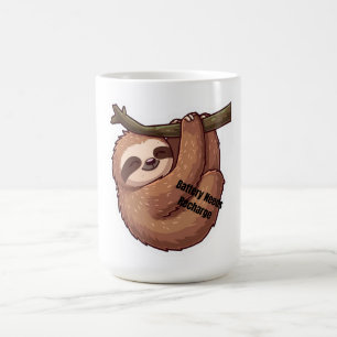 Lazy Sloth Sticker – Funny Relatable Humor Laptop Coffee Mug