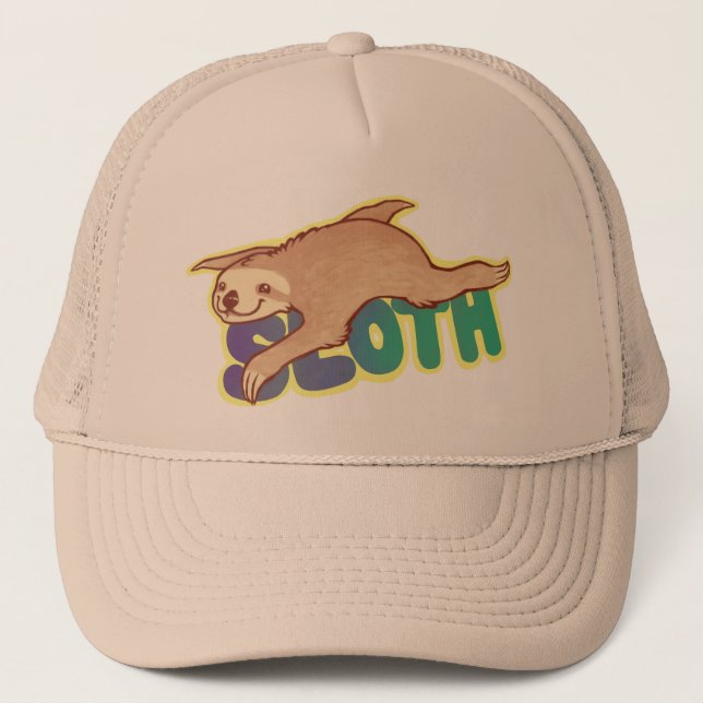 Lazy Sloth Trucker Hat (Front)