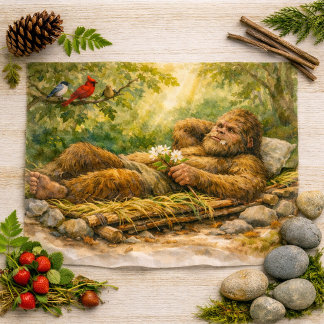 Lazy Summer Sasquatch Bird Watching Tissue Paper