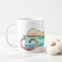 Lazy Sunday Greyhound Illustration Mug