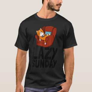 Lazy Sunday Sleep  Women Lazy Head Cat Love T-Shirt