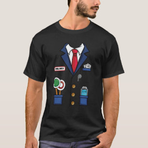 Lazy Train Conductor Costume Carnival Train Driver T-Shirt