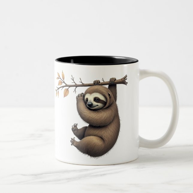 Lazy Vibes Sloth Mug – Cute & Chill Coffee Cup (Right)